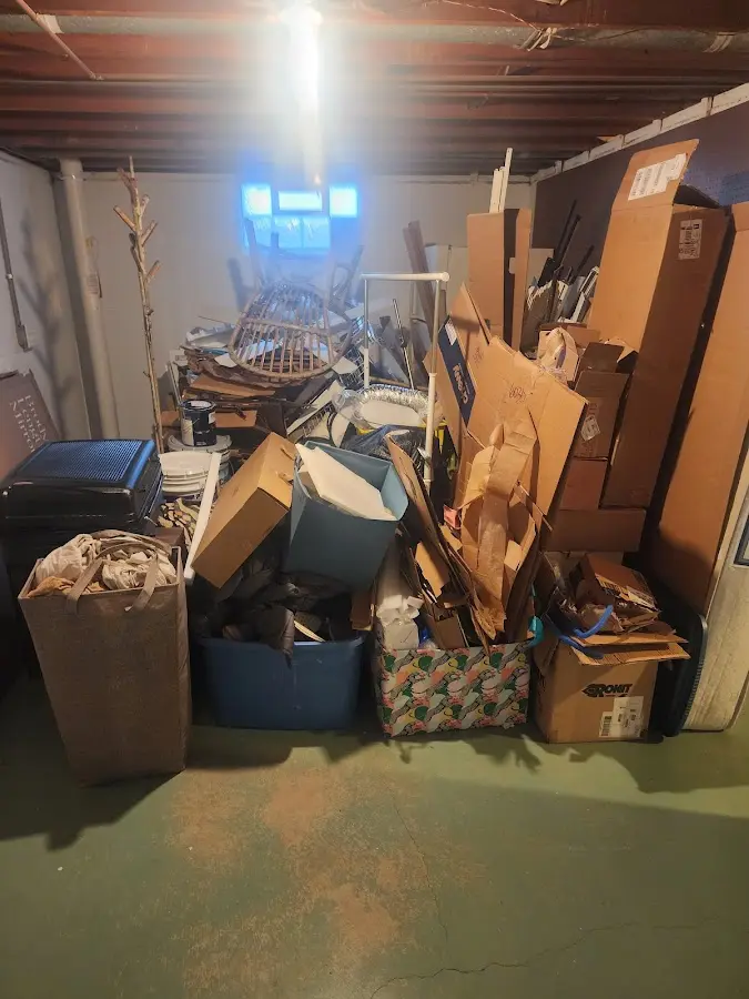 Roll-off dumpster container at job site for Yard Waste Dumpster Rental in Arnold